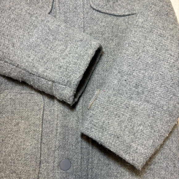 Zara Baby Boy Kids 3T 4T Wool Blend Grey Snap Pea Coat Winter Dress Fancy Pocket - Picture 4 of 6